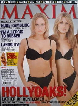 MAXIM magazine - Joanna Taylor and Sarah Jayne Dunn cover (February 2000)</p>
<p>//www.crazyaboutmagazines.com/ourshop/prod_478589-MAXIM-magazine-Joanna-Taylor-and-Sarah-Jayne-Dunn-cover-February-2000.html