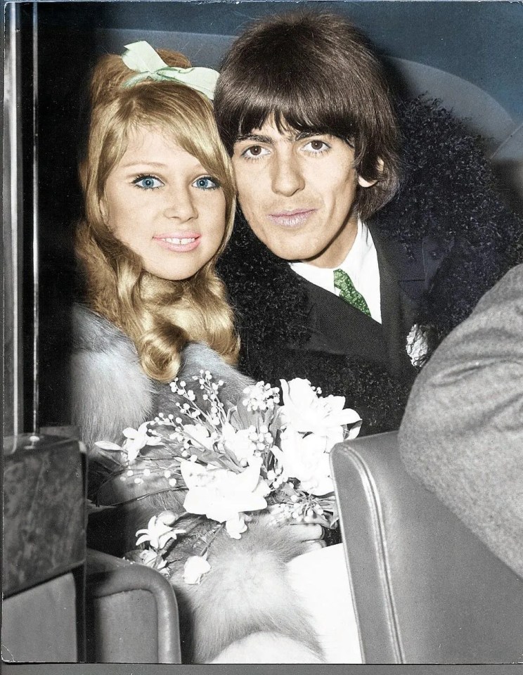 George and Pattie on their wedding day in 1966