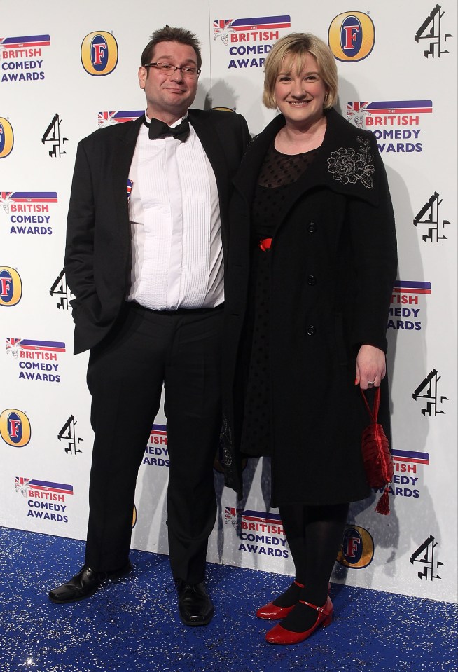 Sarah, Millican with her second husband Gary Delaney