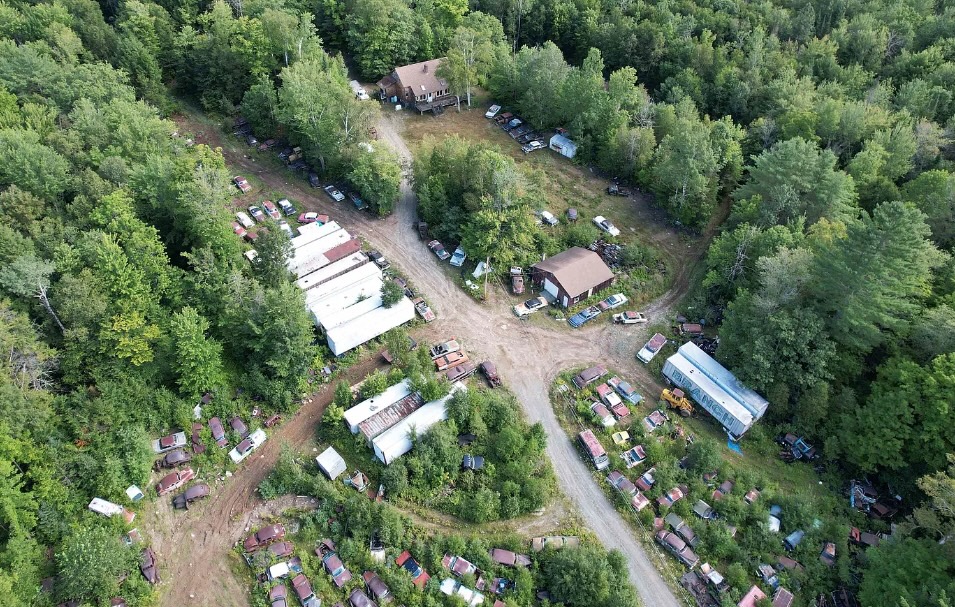 The number of motors found at the home is quite daunting from an aerial shot