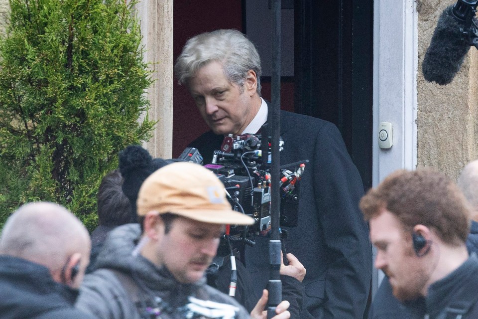 Colin Firth on the set of upcoming Sky drama Lockerbie, in which he plays Jim Swire