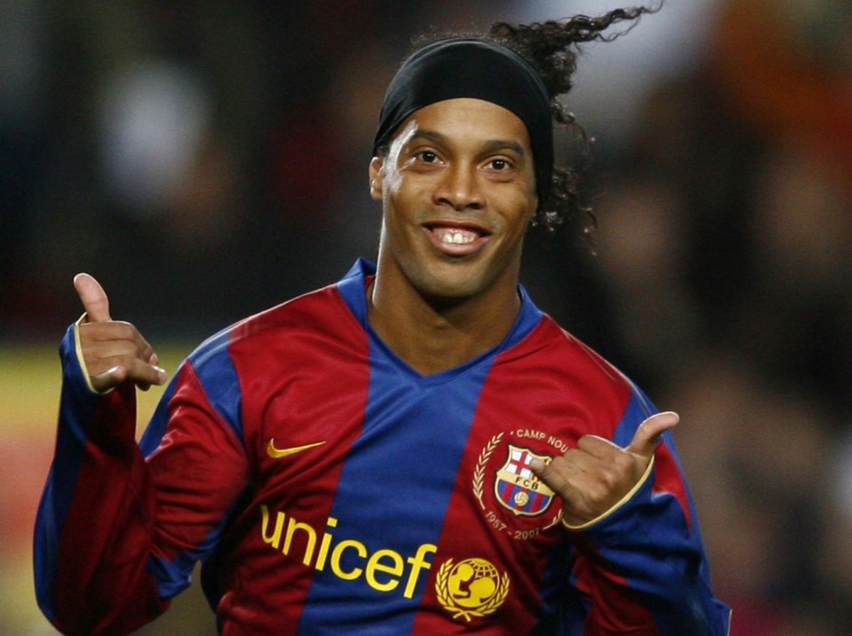 Ronaldinho won two titles, the Champions League and a Ballon d'Or at Barcelona