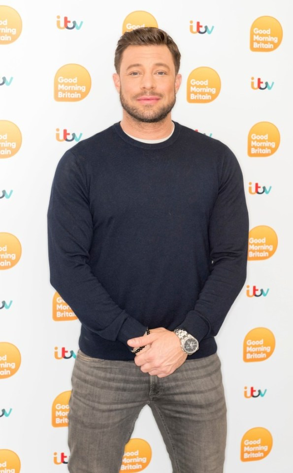 Editorial use only Mandatory Credit: Photo by S Meddle/ITV/Shutterstock (10341478dq) Duncan James 'Good Morning Britain' TV show, London, UK - 19 Jul 2019 DUNCAN JAMES The former Blue star and heart throb is no stranger to looking good. But he¿s ditched botox in favour of kinetic lifts and heels and is currently strutting his stuff in the Rocky Horror Show, before taking on the title role of Aladdin in panto. * Duncan James desk * Rocky Horror ulays