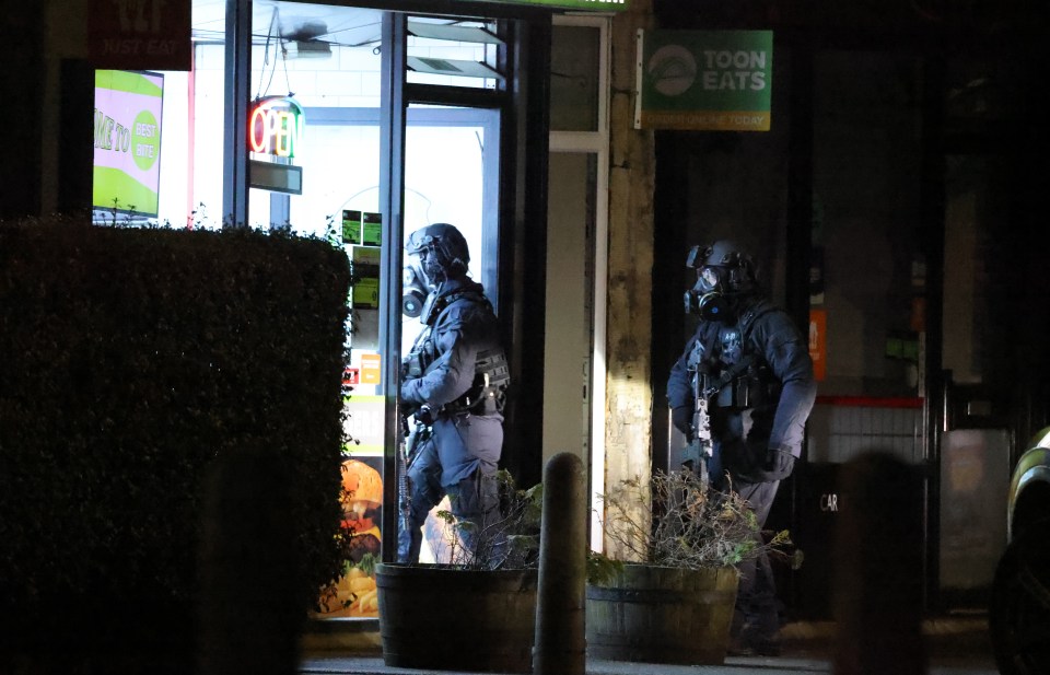 Officers stormed the Best Bite takeaway on Wednesday evening, where chemical attack suspect Ezedi worked