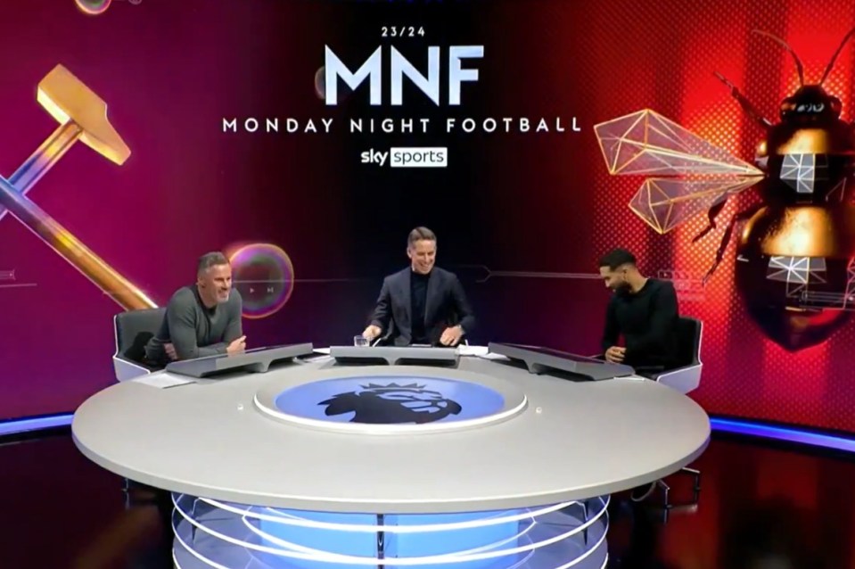 Jones, Jamie Carragher and Gael Clichy couldn't contain their laughter