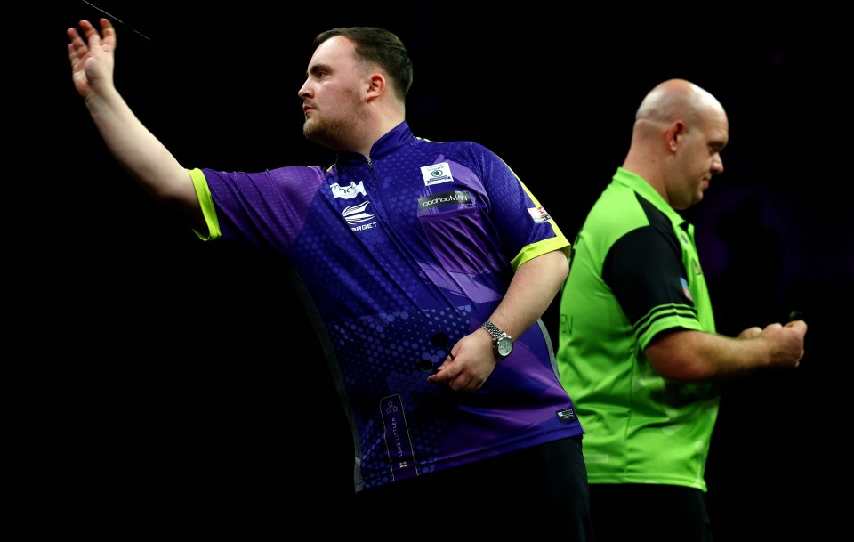 Luke Littler was beaten by Van Gerwen in the semi-finals of the Premier League's night in Newcastle