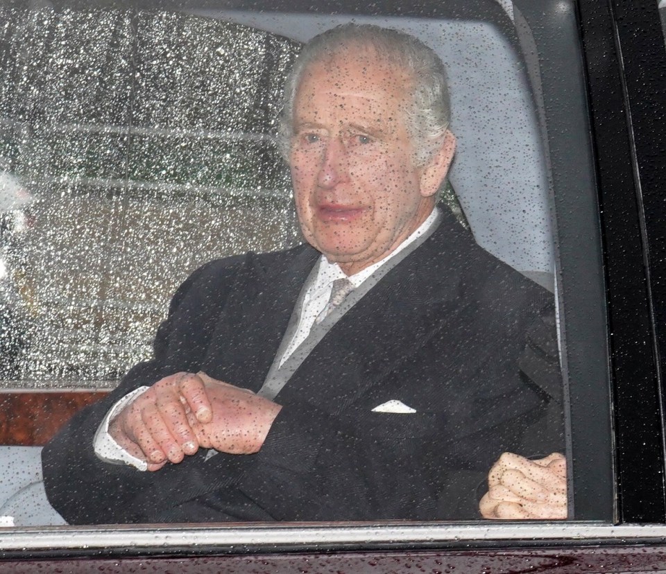 Charles arriving at Clarence House yesterday