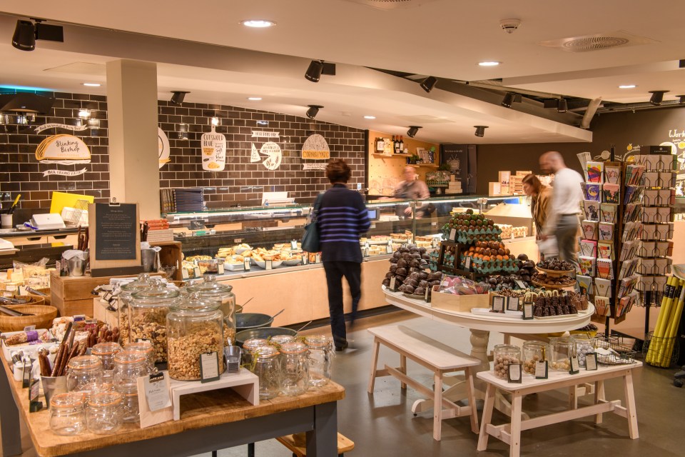 The deli features local produce from the surrounding area