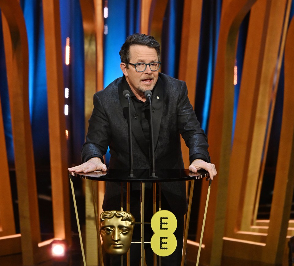 Michael J. Fox presented the Best Film gong at the Baftas