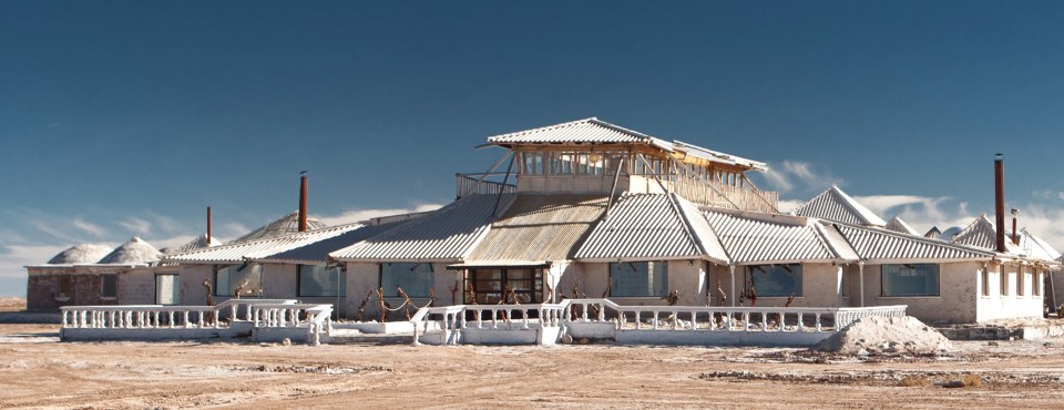 Domes on the roof of the hotel are also made of salt