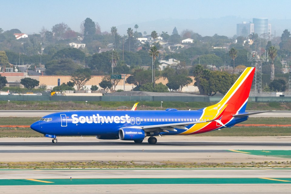 The chef had been travelling on a Southwest Airlines flight