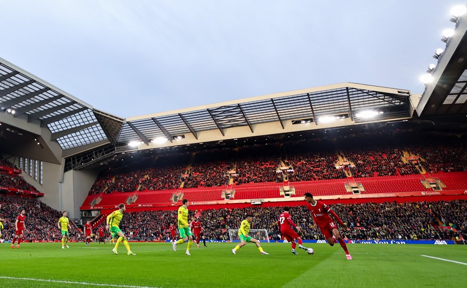 Liverpool’s Anfield Road End is set to open completely this weekend