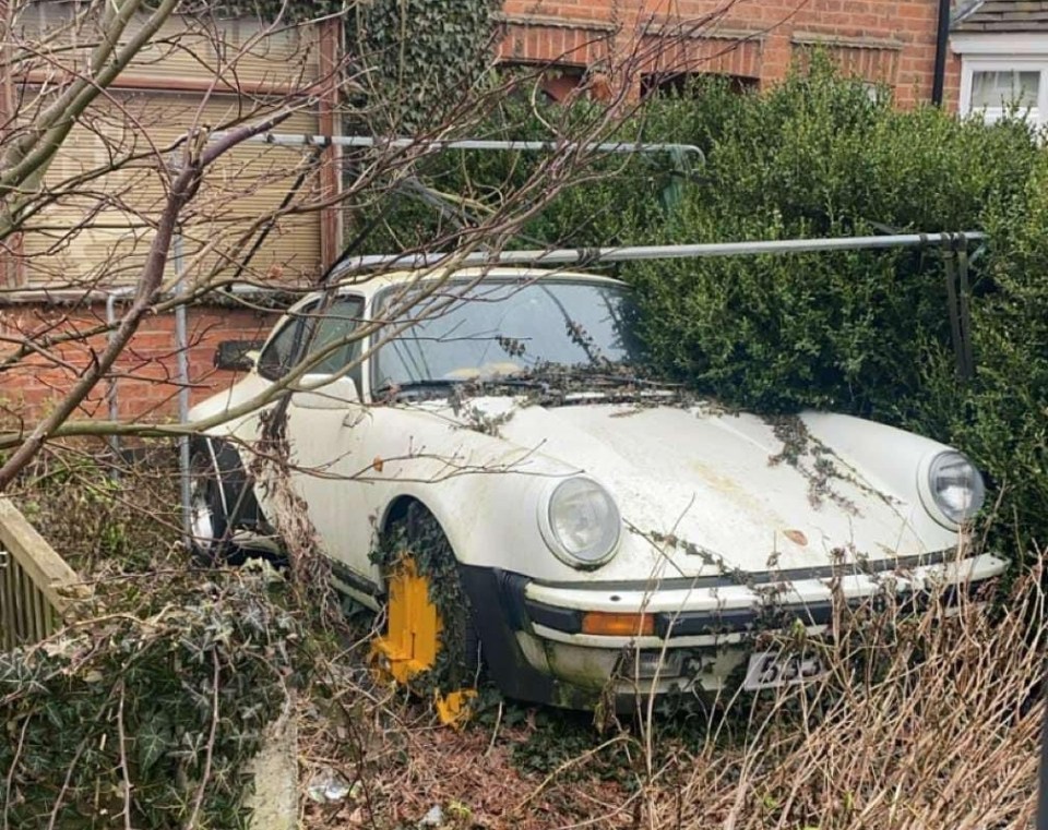 The classic has seemingly been left to rot in someone's garden