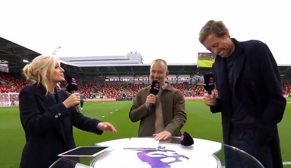 Lynsey Hipgrave left Peter Crouch and Joe Cole in stitches with her crude question