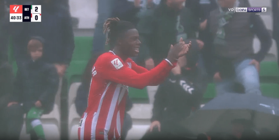 The 21-year-old then looked as if he sarcastically applauded the referee's decision