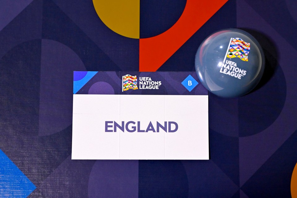 PARIS, FRANCE - FEBRUARY 07: A detailed view of the card of Englan ahead of the UEFA Nations League 2024/25 League Phase Draw at Maison de la Mutualité on February 07, 2024 in Paris, France. (Photo by Kristy Sparow - UEFA/UEFA via Getty Images)