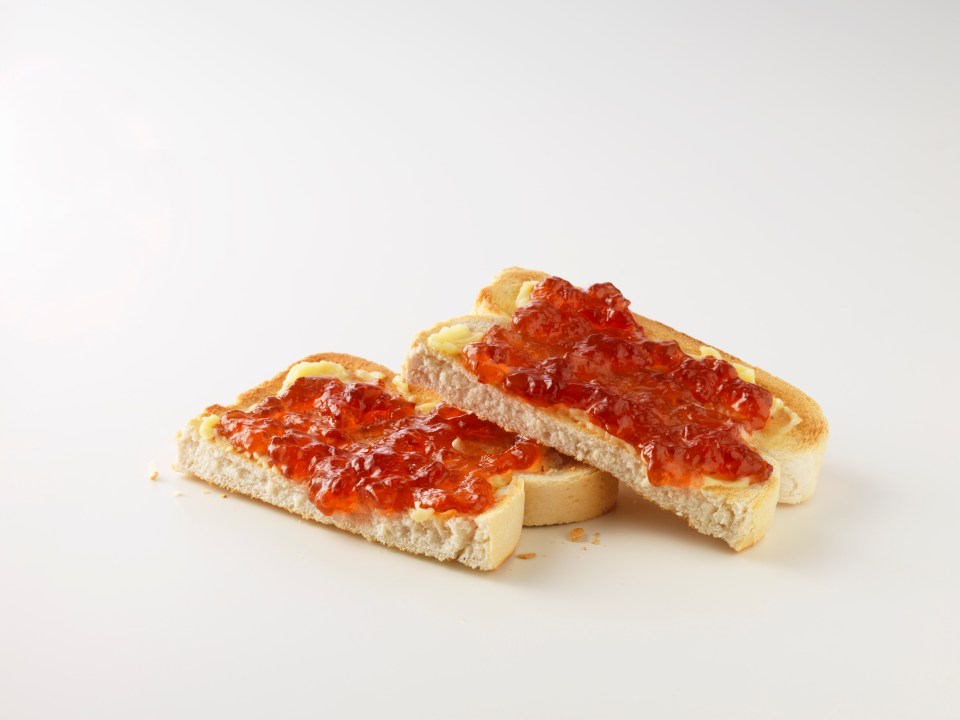 Avoid  supermarket seeded loaf with jam