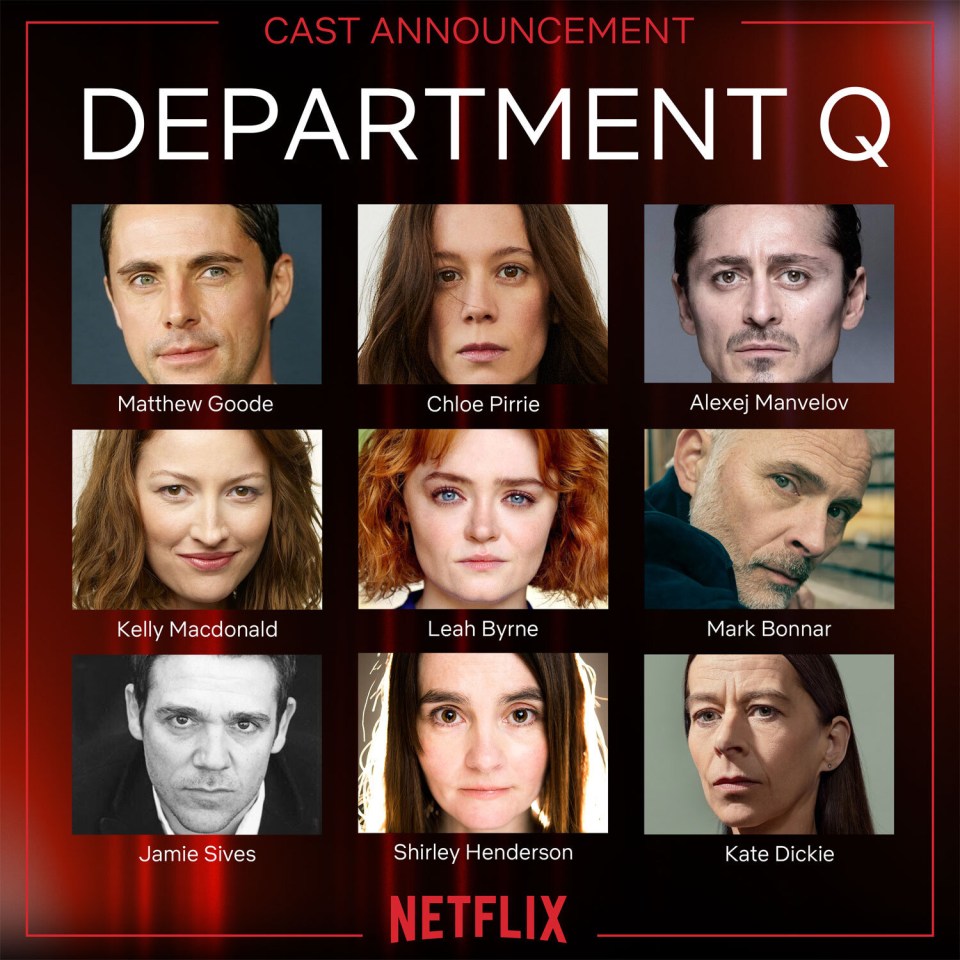 Department Q will see some notable names starring in the drama