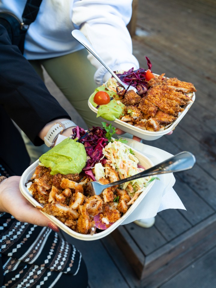 The street markets had plenty of tasty treats to enjoy