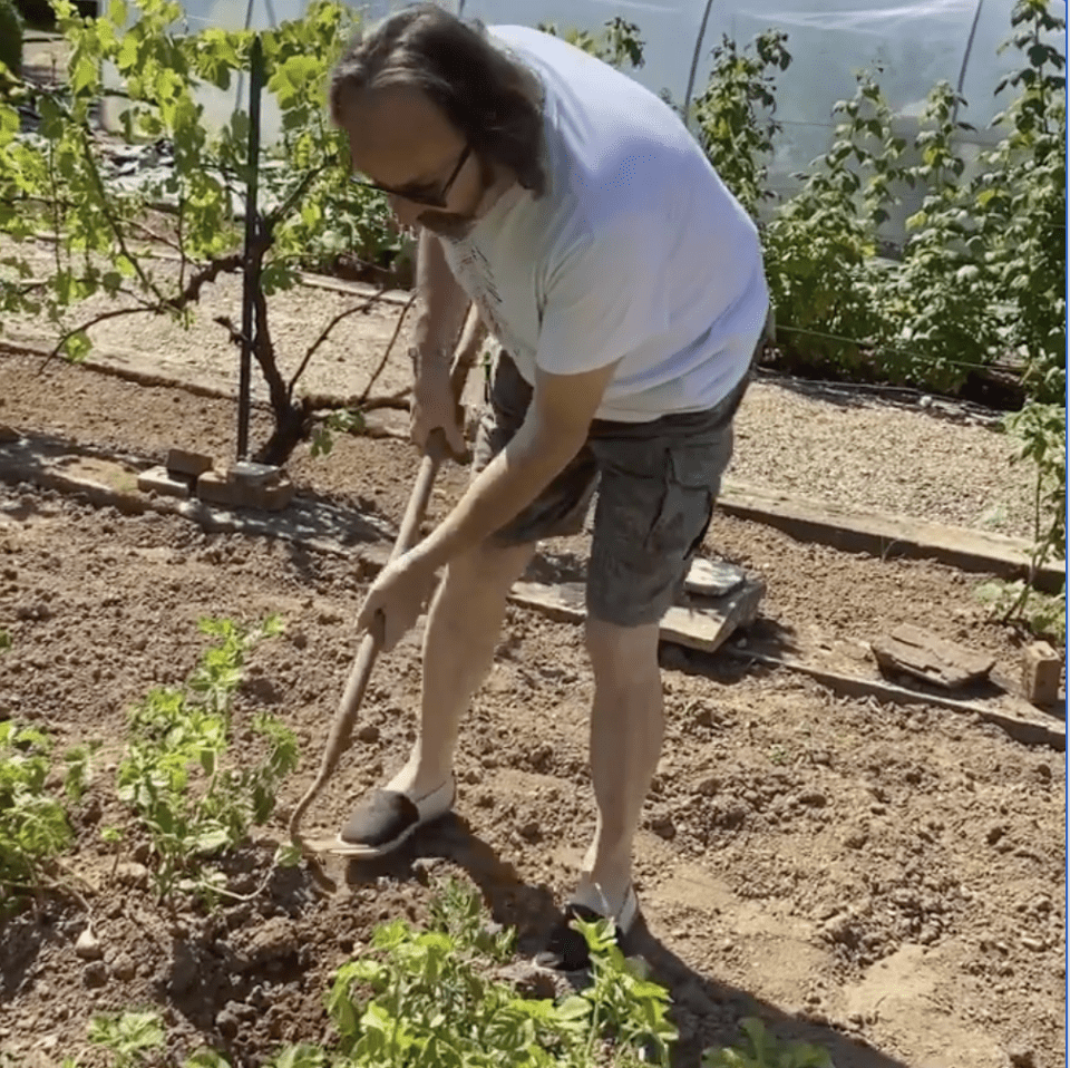 During the coronavirus lockdown, the TV favourite showed off his green fingers in his Garden