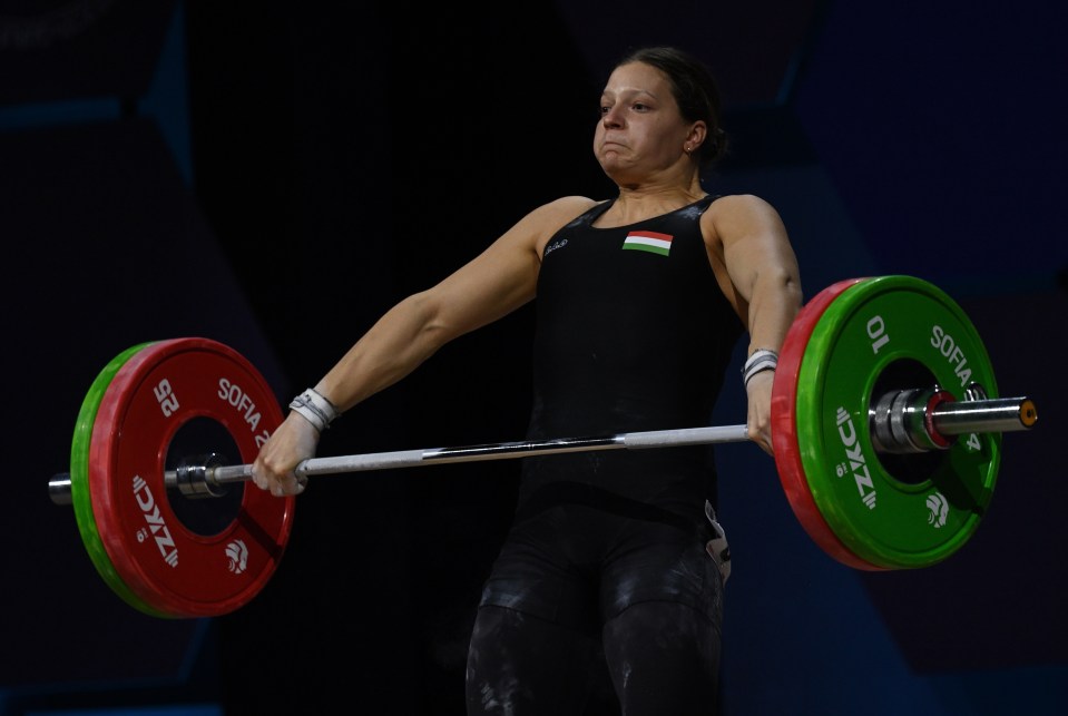 The athlete in action at the 2024 EWF European Weightlifting Championships, in Sofia, Bulgaria on February 17, 2024