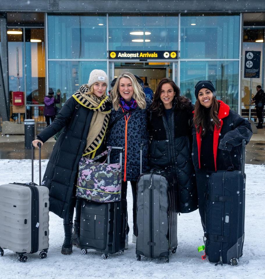 From left to right, Laura Whitmore, Sara Davies, Vicky Pattison, and Alex Scott will brave the elements in the Arctic