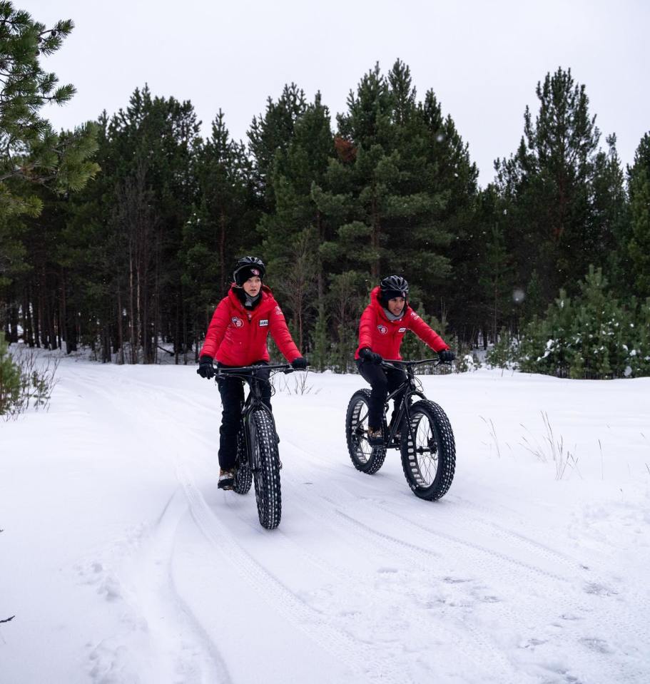 Part of the endurance test includes cycling