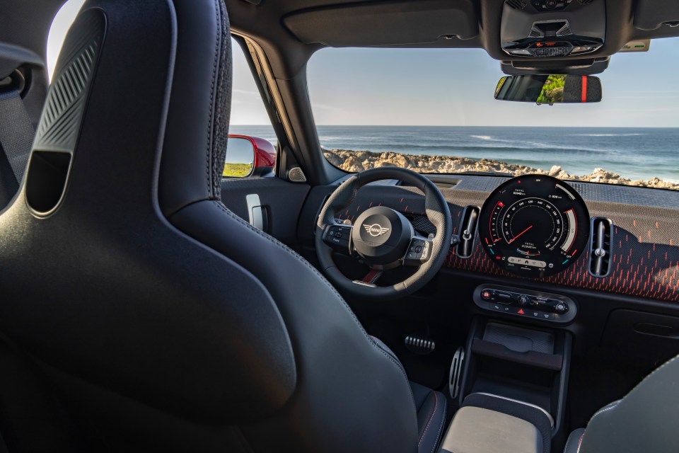 The interior of the car is class