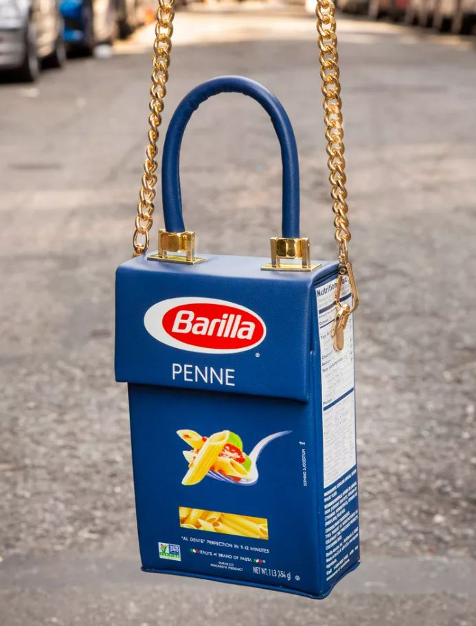 Italian designer Nik Bentel used his mama’s cooking as inspiration for this Barilla pasta bag. It costs a pretty penne too, at £175