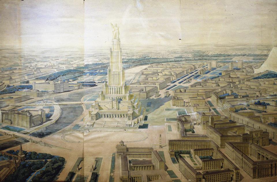 In 1931 Stalin hosted an international contest to design his Palace of the Soviets