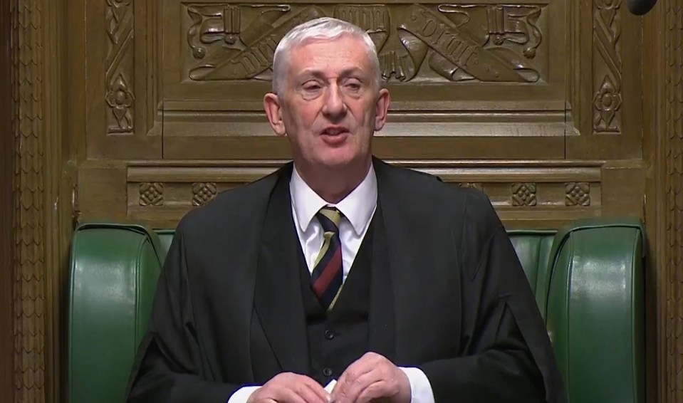 Speaker Sir Lindsay Hoyle reads out the vote result, as MPs have approved the Safety of Rwanda Bill at third reading by by 320 votes to 276, majority 44, in the House of Commons, London. Picture date: Wednesday January 17, 2024. PA Photo. See PA story POLITICS Rwanda. Photo credit should read: House of Commons/UK Parliament//PA Wire