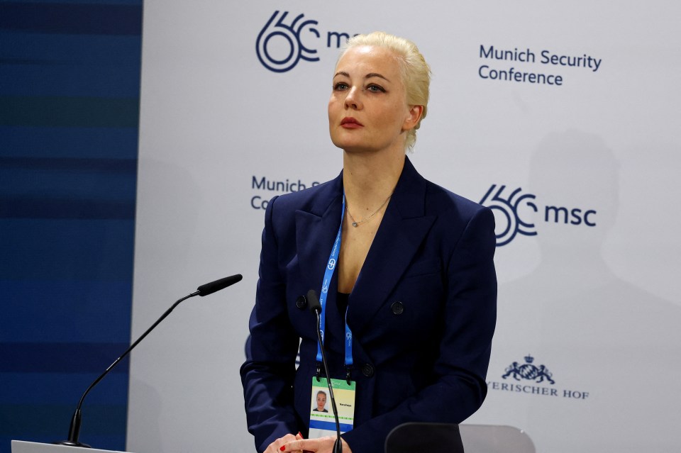 Yulia Navalnaya, wife of late Russian opposition leader Alexei Navalny, attends the Munich Security Conference (MSC), on the day it was announced that Alexei Navalny is dead, by the prison service of the Yamalo-Nenets region where he had been serving his sentence, in Munich, Germany February 16, 2024. REUTERS/Kai Pfaffenbach/Pool