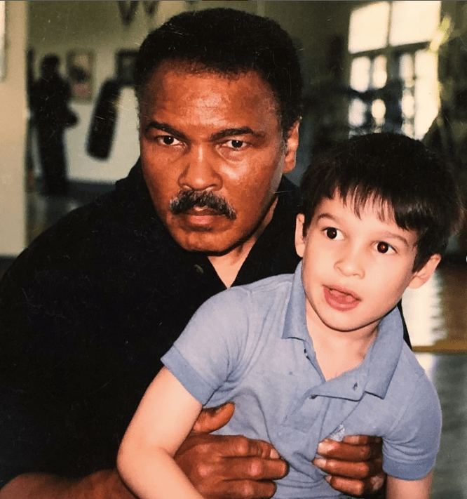 Ali pictured with a young Biaggio