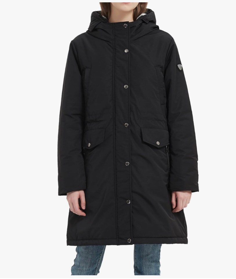 This Amazon coat also comes in black (above) and dark blue