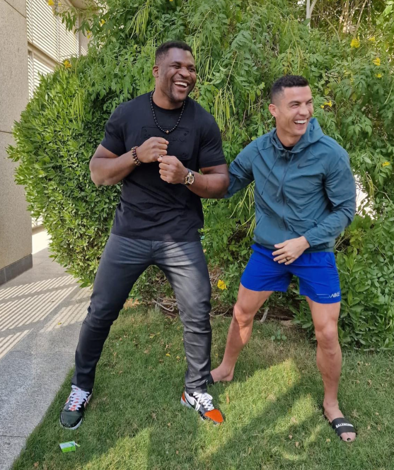 Portugal football legend Cristiano Ronaldo is pals with Ngannou - gifting him a stunning £105,000 watch when they met in Riyadh