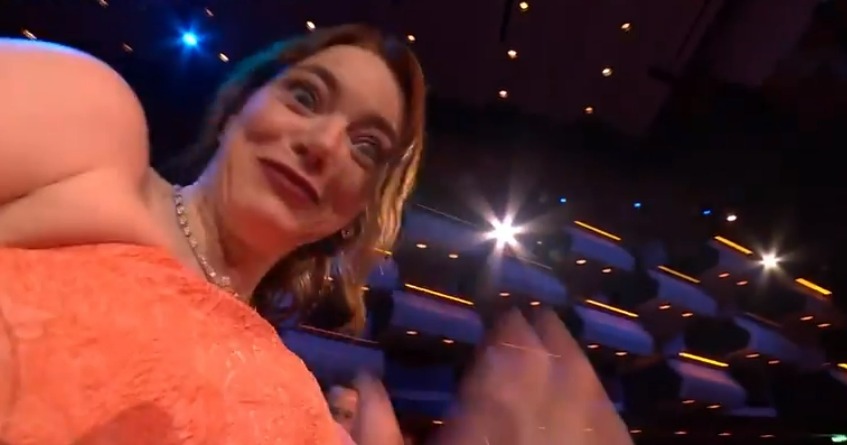 Emma Stone was caught up in an awkward Bafta blunder as she won a gong at this year's awards