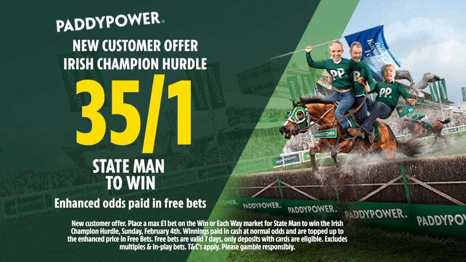 Irish Champion Hurdle, Dublin Racing Festival odds: Get State Man at 35/1 to win