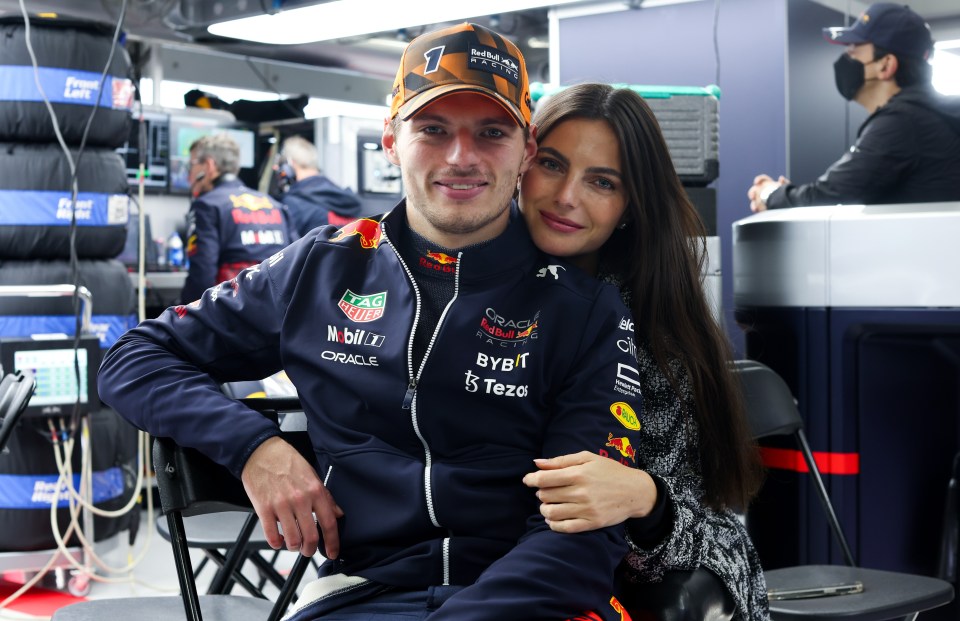 Verstappen pictured with his girlfriend Kelly Piquet