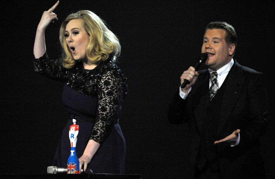 Adele was interrupted during her acceptance speech at the BRITs