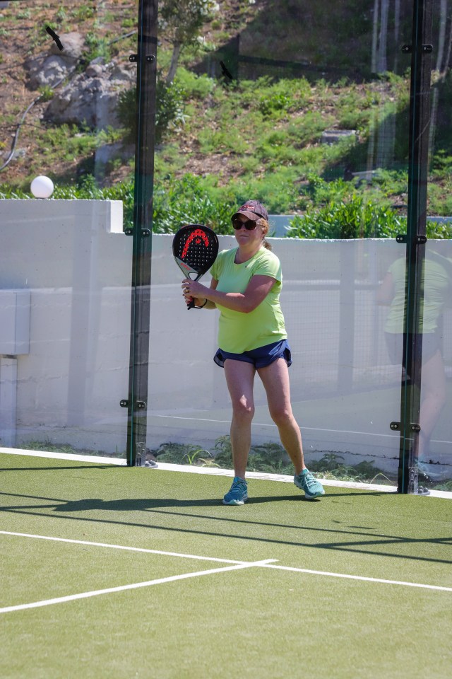 We played on some padel courts