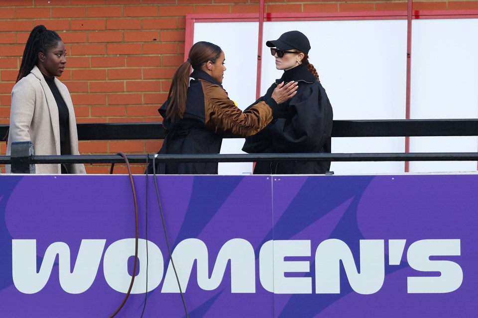 The pair were seen together before the match at Meadow Park