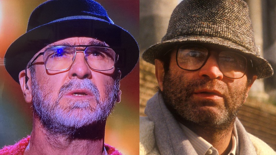 Eric Cantona, left, and Bob Hoskins