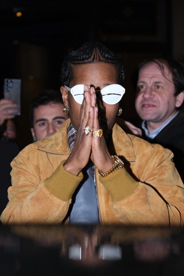 Asap Rocky was spotted at Milan Fashion Week