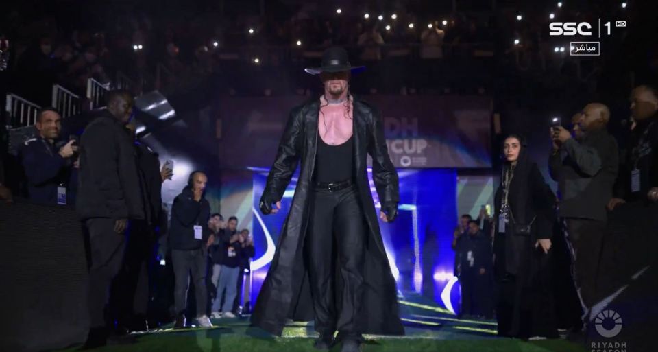 The Undertaker was a shock attendee at the friendly between Al-Nassr and Al-Hilal