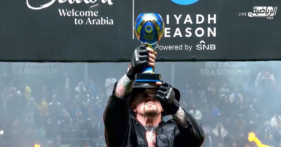 Undertaker unveiled the trophy for the game