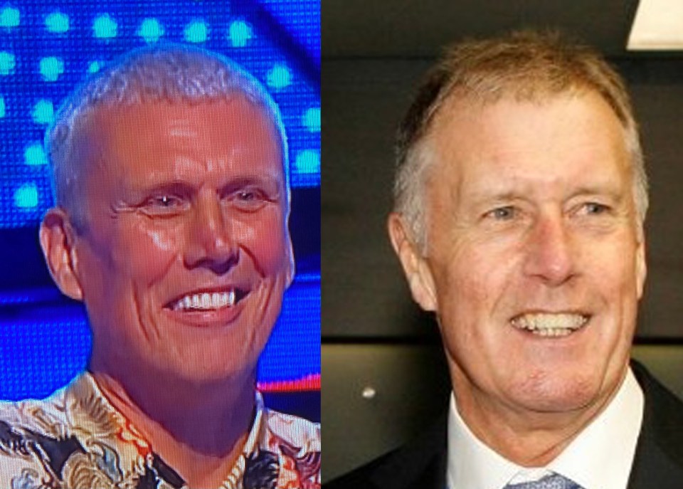 Happy Mondays' Bez, left, and World Cup hero Geoff Hurst