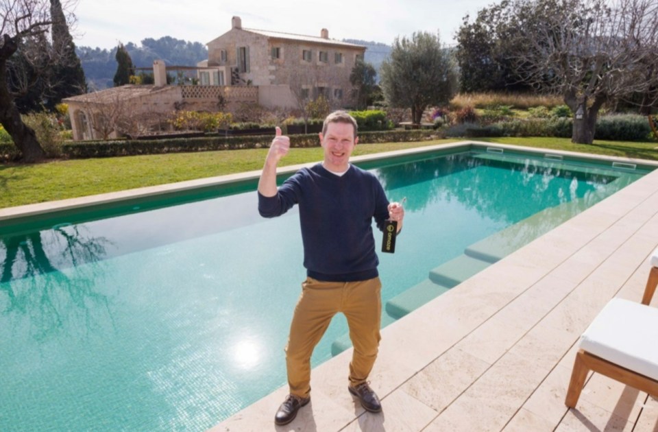 His magnificent four-bedroom villa in Mallorca is complete with a swimming pool