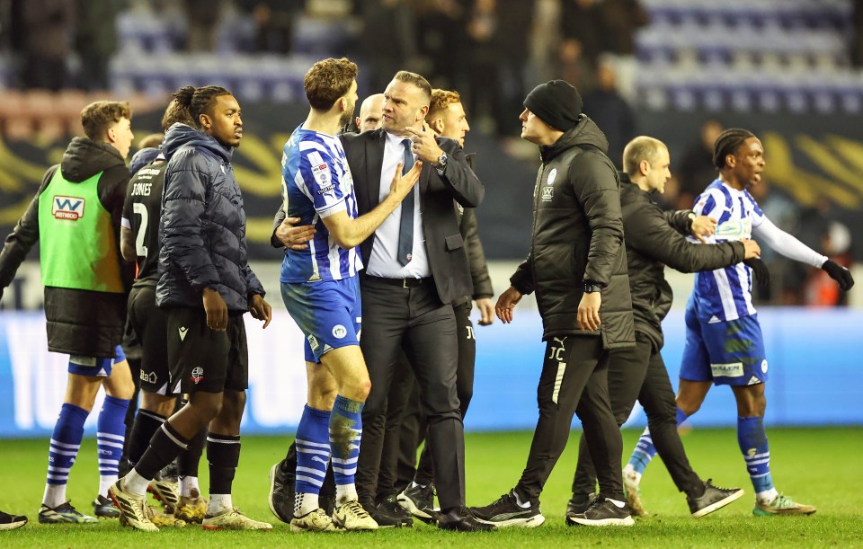 Evatt accused Wigan's players of over-celebrating in front of the away end