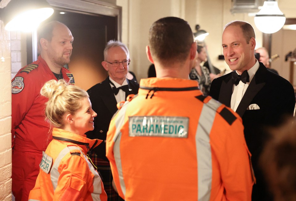 Willam chats to pilots and medics at London’s Air Ambulance charity gala