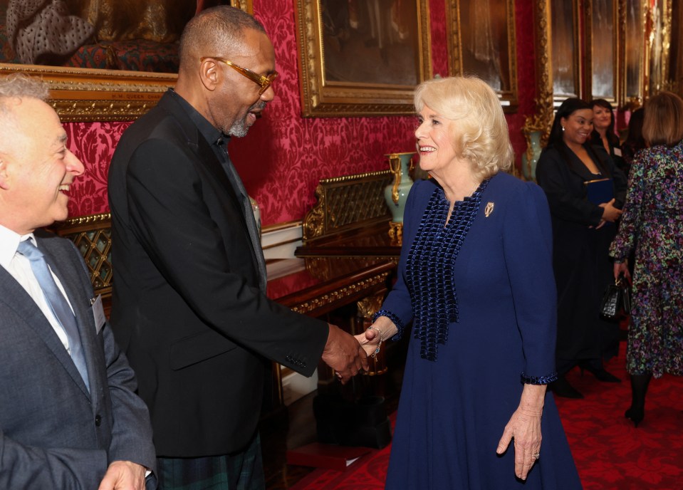 Camilla also met with comic Sir Lenny Henry